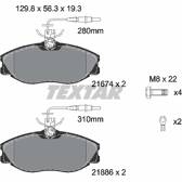 Jeu de plaquettes de frein avant TEXTAR - 2167403