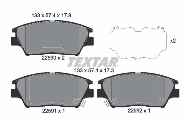 Front brake pad set