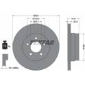 Brake disc set (2) TEXTAR - 92161103