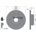 Brake disc set (2) TEXTAR - 92161205