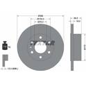 Brake disc set (2) TEXTAR - 93229100