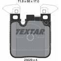 Rear brake pad set (4 pcs) TEXTAR - 2502902