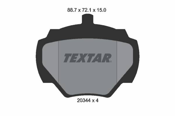 Rear brake pad set