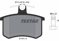 Rear brake pad set
