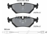 Rear brake pad set