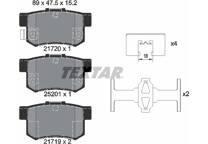 Rear brake pad set