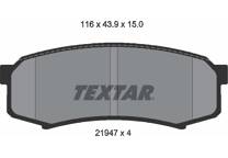 Rear brake pad set