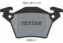 Rear brake pad set