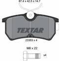 Rear brake pad set TEXTAR - 2335301