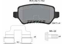 Rear brake pad set
