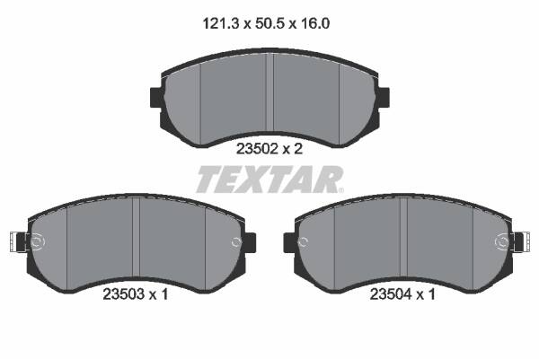 Rear brake pad set