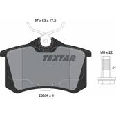 Rear brake pad set TEXTAR - 2355402