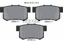 Rear brake pad set