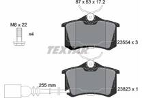 Rear brake pad set