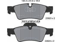 Rear brake pad set