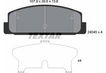 Rear brake pad set
