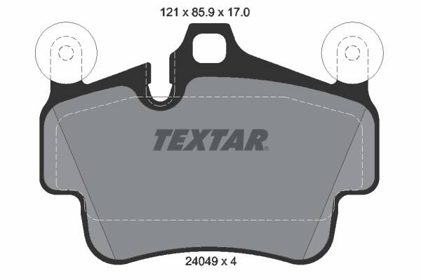Rear brake pad set