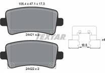Rear brake pad set