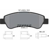 Rear brake pad set TEXTAR - 2446501