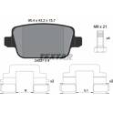 Rear brake pad set TEXTAR - 2453703