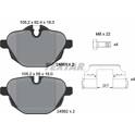 Rear brake pad set TEXTAR - 2456101