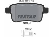 Rear brake pad set