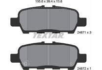 Rear brake pad set
