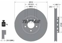 Remschijf (per stuk) TRW DF4262S