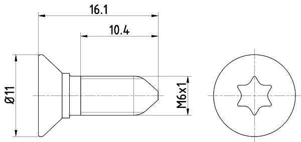 Set of 2 Bolt, brake disc