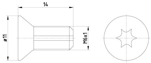 Set of 2 Bolt, brake disc