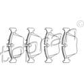 Front brake pad set (4 pcs) TOPRAN - 500 792