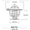Termostat, kylmedel TRISCAN - 8620 10782