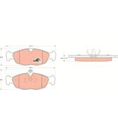 Bremsbeläge vorne TRW - GDB1040