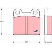 Bremsbelagsatz hinten TRW - GDB102