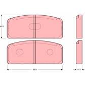 Bremsbelagsatz hinten TRW - GDB109