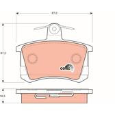 Bremsbelagsatz hinten TRW - GDB1163