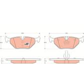 Bremsbelagsatz hinten TRW - GDB1344