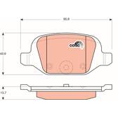 Bremsbelagsatz hinten TRW - GDB1384