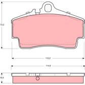 Bremsbelagsatz hinten TRW - GDB1395