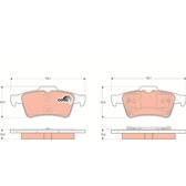 Bremsbelagsatz hinten TRW - GDB1469