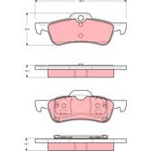 Bremsbelagsatz hinten TRW - GDB1477