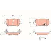 Bremsbelagsatz hinten TRW - GDB1515