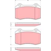 Bremsbelagsatz hinten TRW - GDB1537