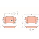 Bremsbelagsatz hinten TRW - GDB1557