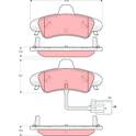 Bremsbelagsatz hinten TRW - GDB1581