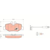 Bremsbelagsatz hinten TRW - GDB1601