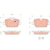 Bremsbelagsatz hinten TRW - GDB1612