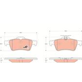 Bremsbelagsatz hinten TRW - GDB1621