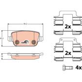 Bremsbelagsatz hinten TRW - GDB1708