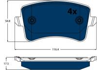 Bremsbeläge hinten (4er-Satz)